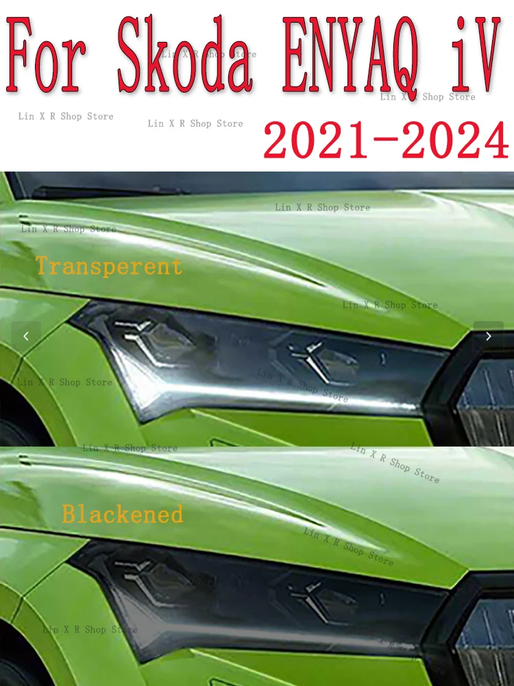 

For Skoda ENYAQ iV 2021 2022 2023 2024 Car Exterior Headlight Anti-scratch Front Lamp Transparent TPU Protective Film Sticker