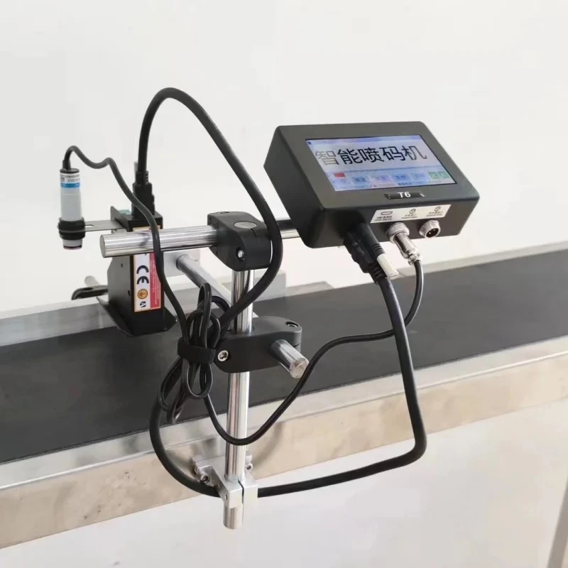 Yaomatec mesin coding otomatis, printer logo Printer Inkjet termal 12.7mm multi Bahasa