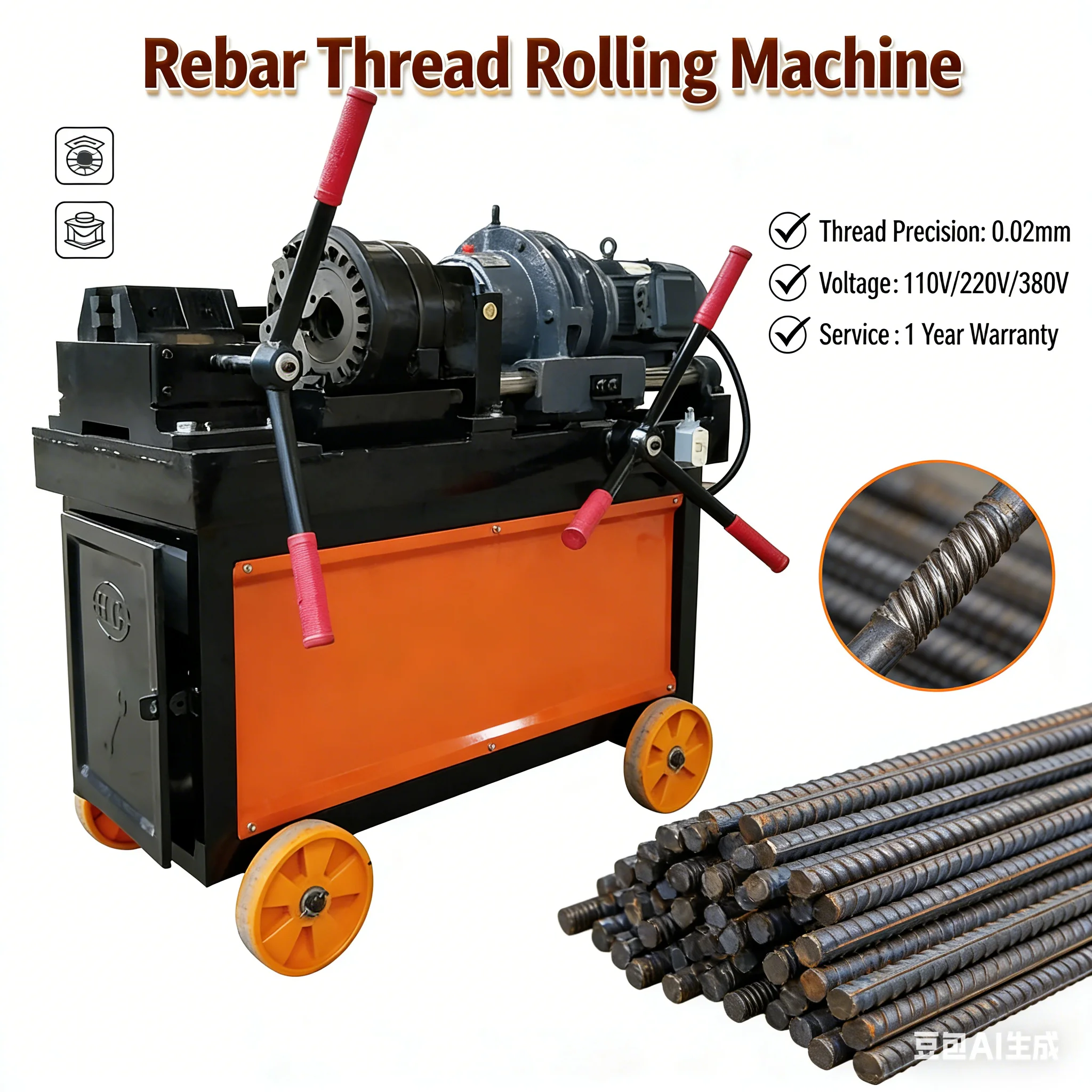 

Высокоэффективный станок для накатки резьбы на арматуре 16-40 мм по заводской цене, станок для нарезания резьбы на стальных прутках, премиум-класс