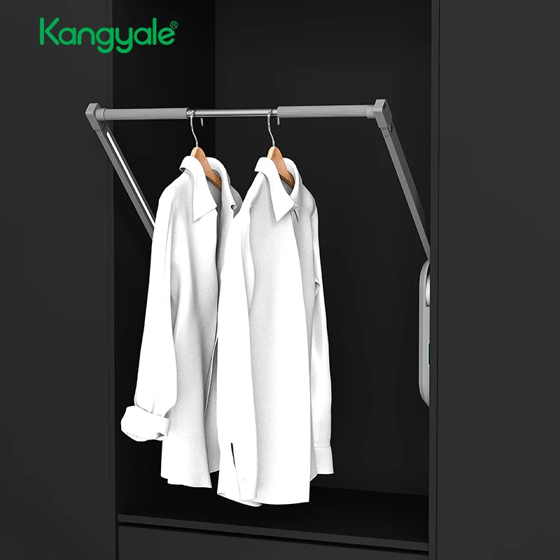 stll Wholesale Clothes Hanger Wardrobe Electric Pull Down Clothes Rail Bedroom Hardware Smart Lift Hanger