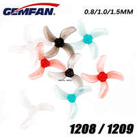 4Pairs 8PCS Gemfan 31mm 1208 3-Blade 1209 4-Blade PC Propeller 0.8mm/1mm/1.5mm Hole For FPV Freestyle Tinywhoop Drone 0702 motor
