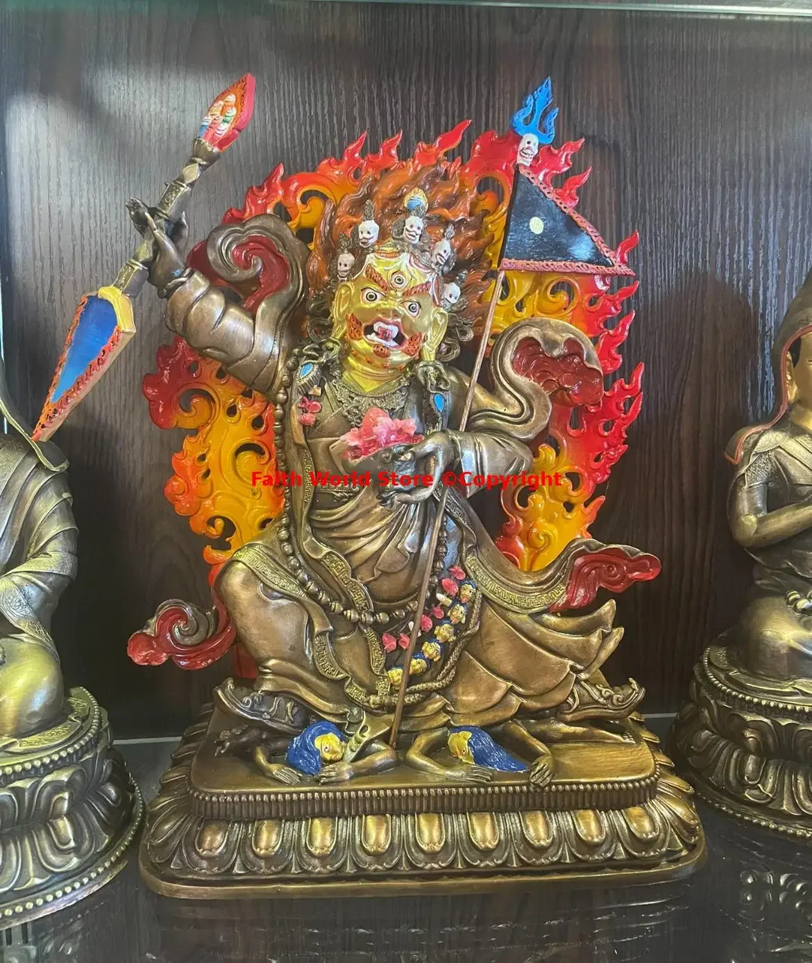 

Buddhist Supplies Cuoda Mahagala Dharma Professional temple Buddha statues Tibet Nepal Buddhism Buddhist Protector expel demons