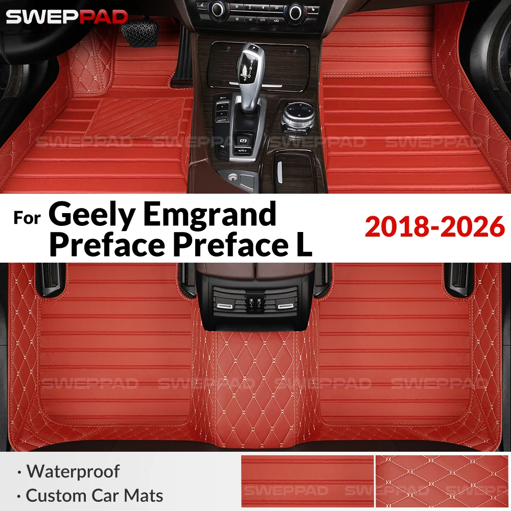 

SWEPPAD для Geely Emgrand Preface Preface L 2018-2026, напольные коврики, совместимые автомобильные коврики, всепогодная защита, полный комплект на заказ