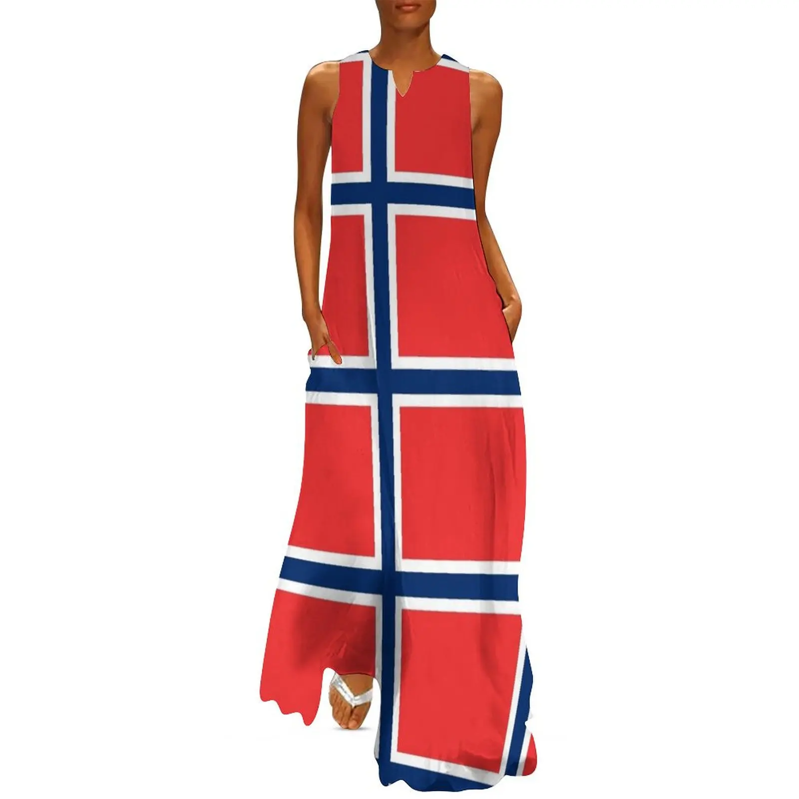 

Norway Norwegian Flag Long Dress Women's summer dresses Woman clothing Dress