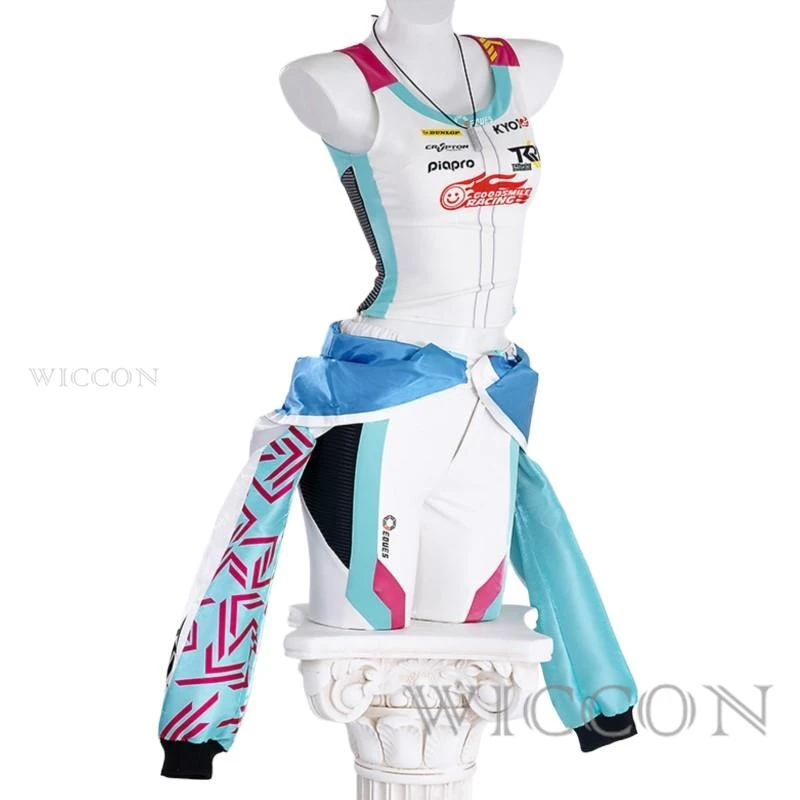 Project seikai Cosplay Racing Costume Women 2024 Racing Suit Costume Milku Cosplay Hat Headphone Bodysuit Plus Size