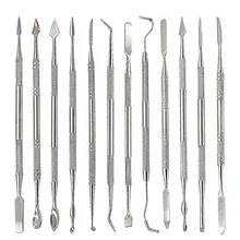 12pcs Stainless Steel Wax Knife Kits Sculpture Tools Carve Pottery Clay Carving Modeling Jewelry Making Knife Dental Tools Knife