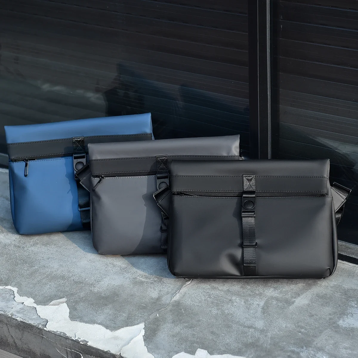 حقيبة كروس بودي مقاومة للماء للرجال ، قماش أكسفورد ، حقيبة كتف رجالية يومية للركاب ، حقيبة سفر خفيفة الوزن للشباب