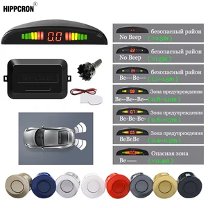 LED car parking kit sensor kit, reverse backup radar monitor system, backlight display, 4 sensors, 12v, 8 colors, 22mm 8 Main Sales Parking Sensors - №8