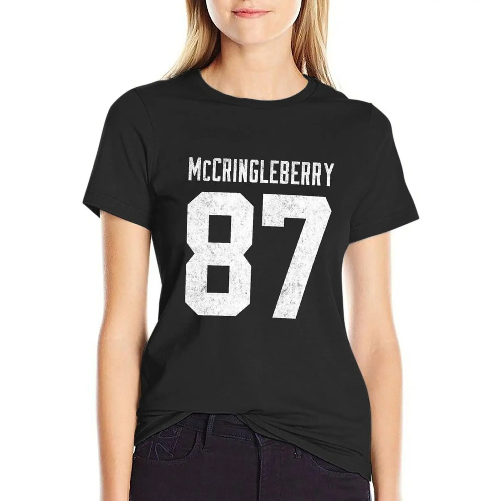 Camiseta de McCringleberry con bisagras para mujer, ropa de gran tamaño, camisetas, ropa de verano