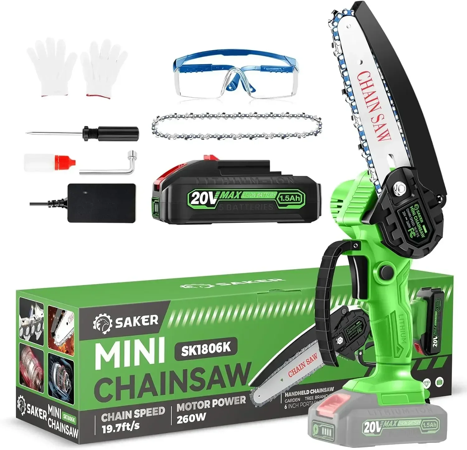 

Mini Chainsaw|6 Inch Chainsaw[2025 Upgraded]|Mini Cordless Electric Chain Saw|Small Handheld Portable Chainsaw Battery Powered