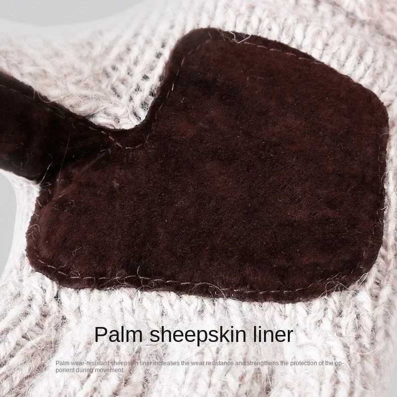 Guanti senza dita da uomo unisex più spessi Guanti da uomo in lana invernale caldi con dita esposte Guanti mezze dita con vibrazione calda lavorata a maglia