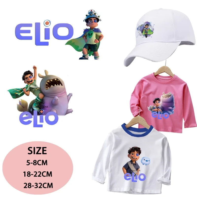 

Movie Elio Iron on Patches Washable Heat Thermal Transfer Stickers Cartoon Anime Pattern Sticker DIY Clothes Supplies Party Gift