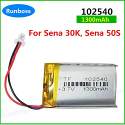 New 3.7V 1300mAh 102540 Li-Polymer Battery For Sena 30K, Sena 50S Motorcycle Bluetooth Headset, Helmet Intercom