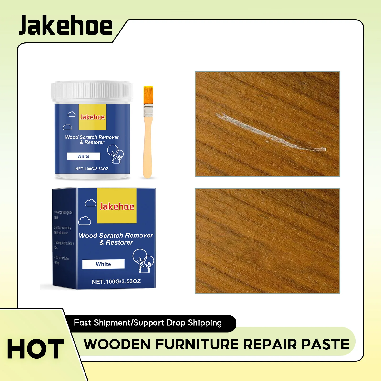 

Wooden Furniture Repair Paste Floor Tile Scratches Removal Filler Polishing Furniture Refinishing Damage Furniture Touch Up Kit