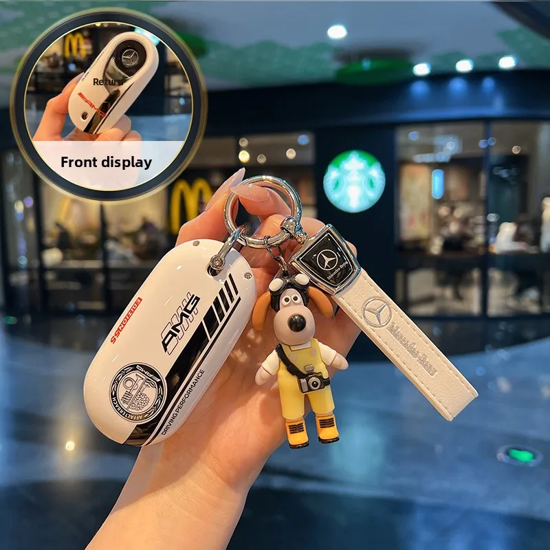 

Car Smart Key Case Cover For Mercedes Benz C E S Class GLC CLE EQE W206 W214 W223 S350 S400 S450 E300 Keychain Fob