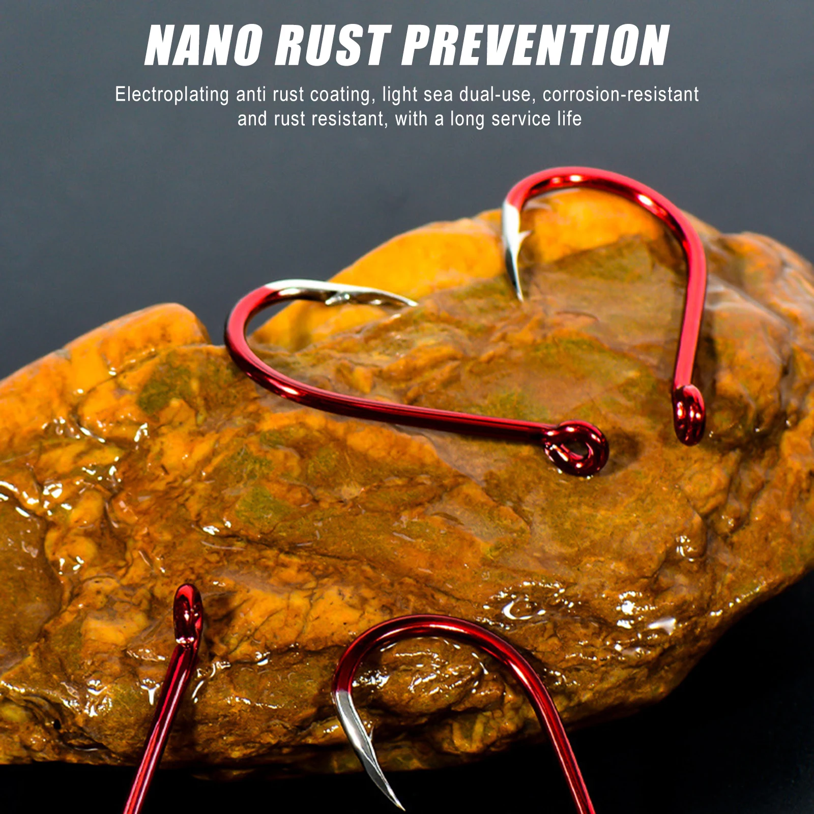 

7pcs 4-6# Fishing Hooks Sharp Steel Barbed Fishing Hook With Loop For Sea Bass Tilapia Pike Bream Practical Fishing Tackles