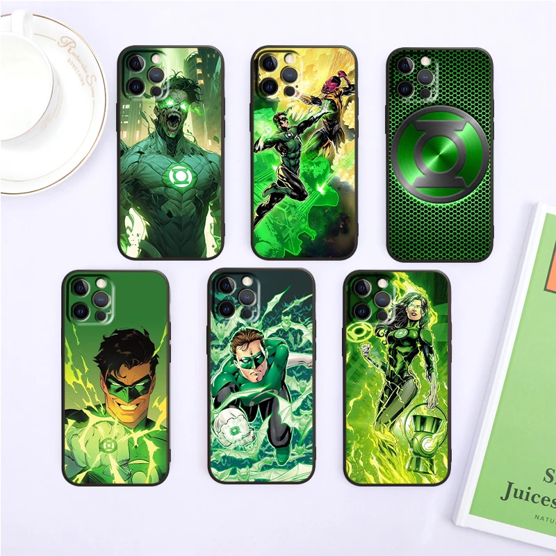 

G-Greens L-Lanterns Anime Cool For Apple iPhone 16 15 14 13 12 11 XS XR X Pro Max Plus Mini Black Soft Phone Case