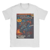 Men's Transformers Optimus Prime Cartoons T Shirts Autobot  Cotton Clothes Funny Short Sleeve Round Collar Tees 4XL 5XL T-Shirts