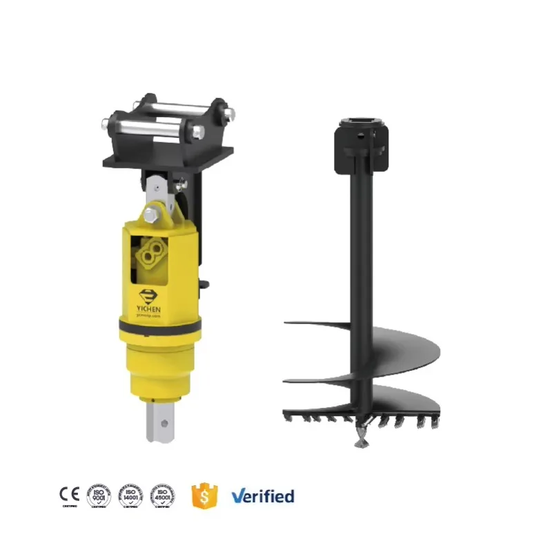 2026 New Model Versatile Excavator Spiral Drill Attachment Multi Purpose Soil Rock Concrete Drilling