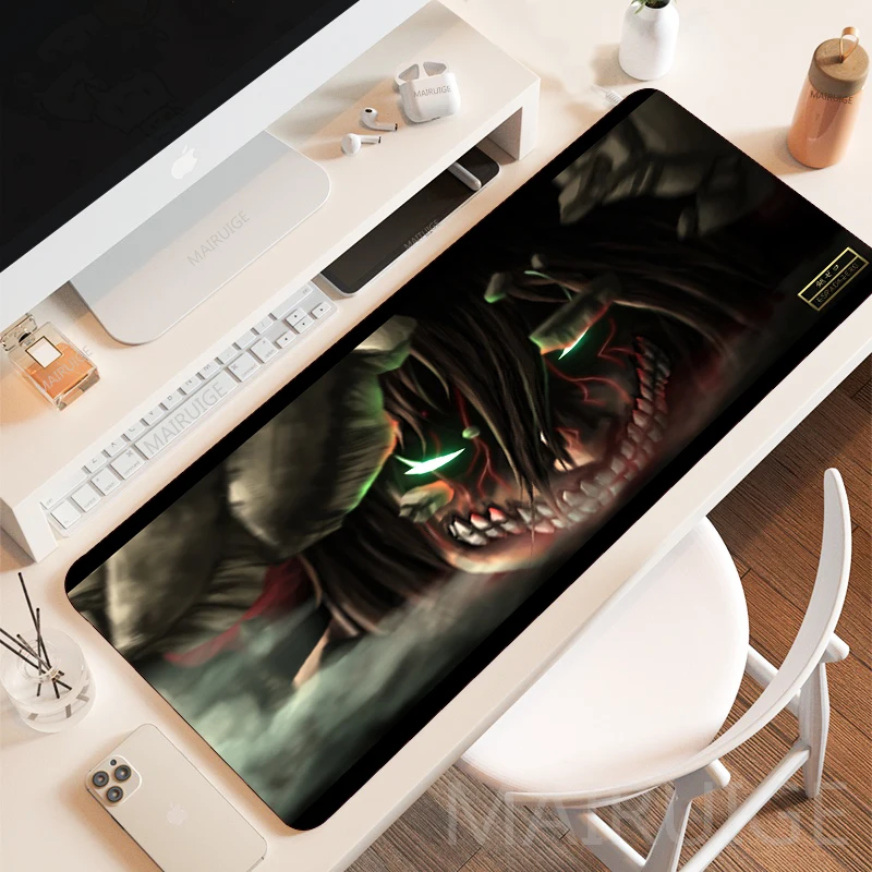 Eren Mousepads Gamer Large Gaming Accessories MousePad Rugs Anime Attack on Titan Levi Pads Keyboard Mouse Pad Carpets Desk Mat