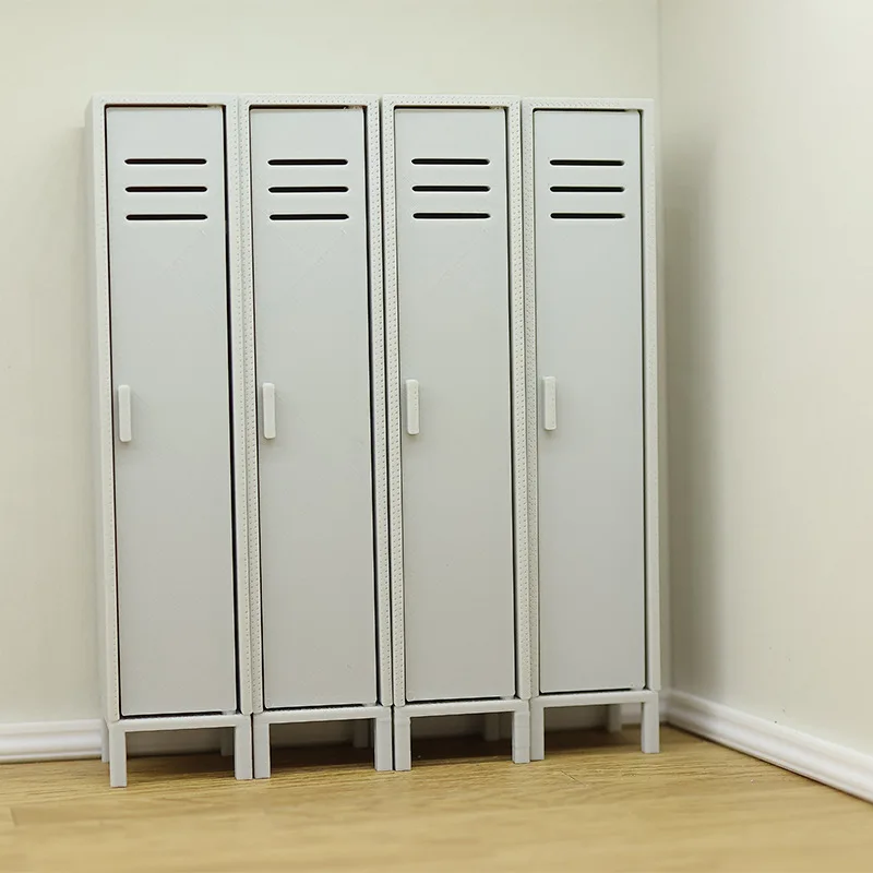 

2pcs Mini Metal Locker Cabinet,Dollhouse Office Storage Furniture,Simulation School Locker for Scene Layout,Pretend Play