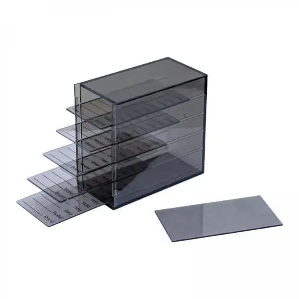 Eyelash Extension Storage Box Acrylic 5 Layer Lash Tray with Trimmer Cards Dustproof Beauty Organizer for Salon Use