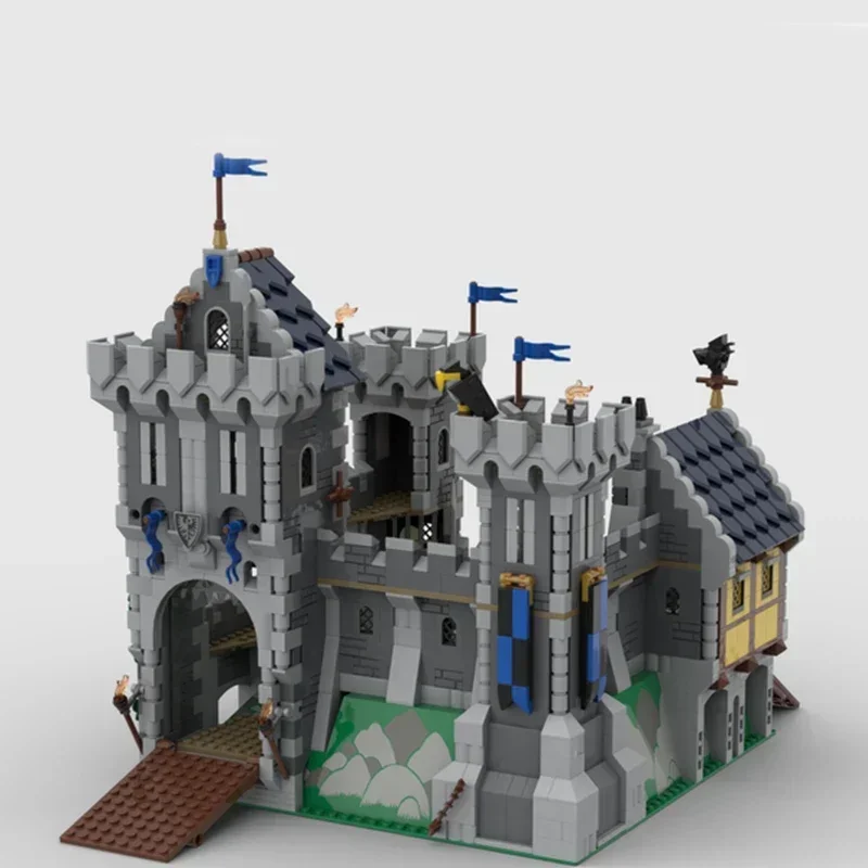 ThreeBricks Moc klocki widok na ulicę seria modeli Eagle Knight zamek technologia cegły DIY zabawki dla dzieci prezenty dla dzieci