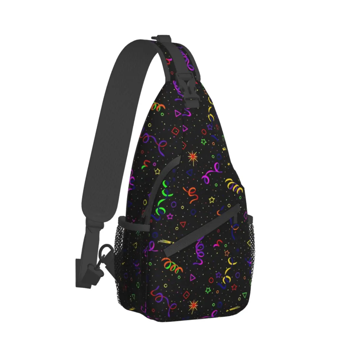 Where It All Began Crossbody Chest Bags Neon Pattern Pockets Travel Pack Messenger Sports Teens Shoulder Bag Unisex