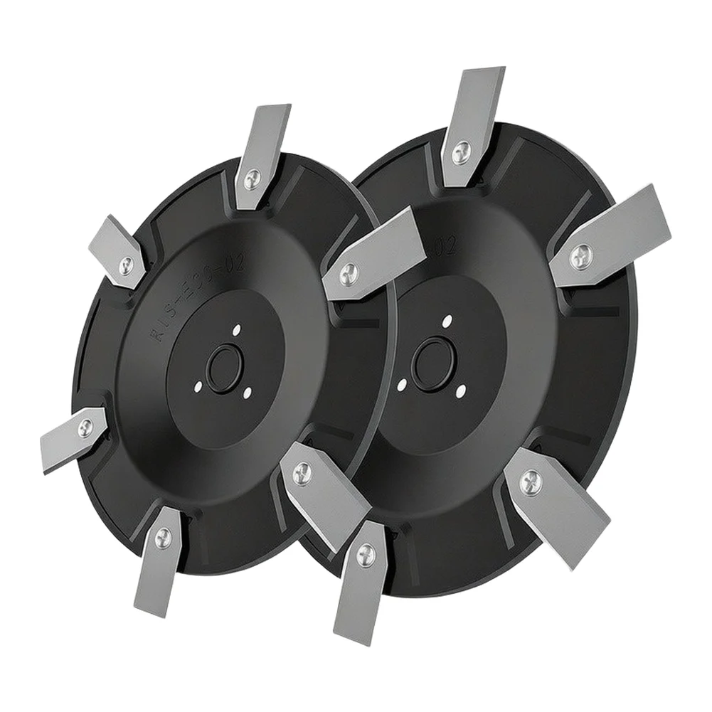 For Ecovacs Goat A1600 A3000 Lawnmower Cutting Disc Assembly 2 Pack 1 Hub + 6 per Set 140mm x 22mm ABS Plastic