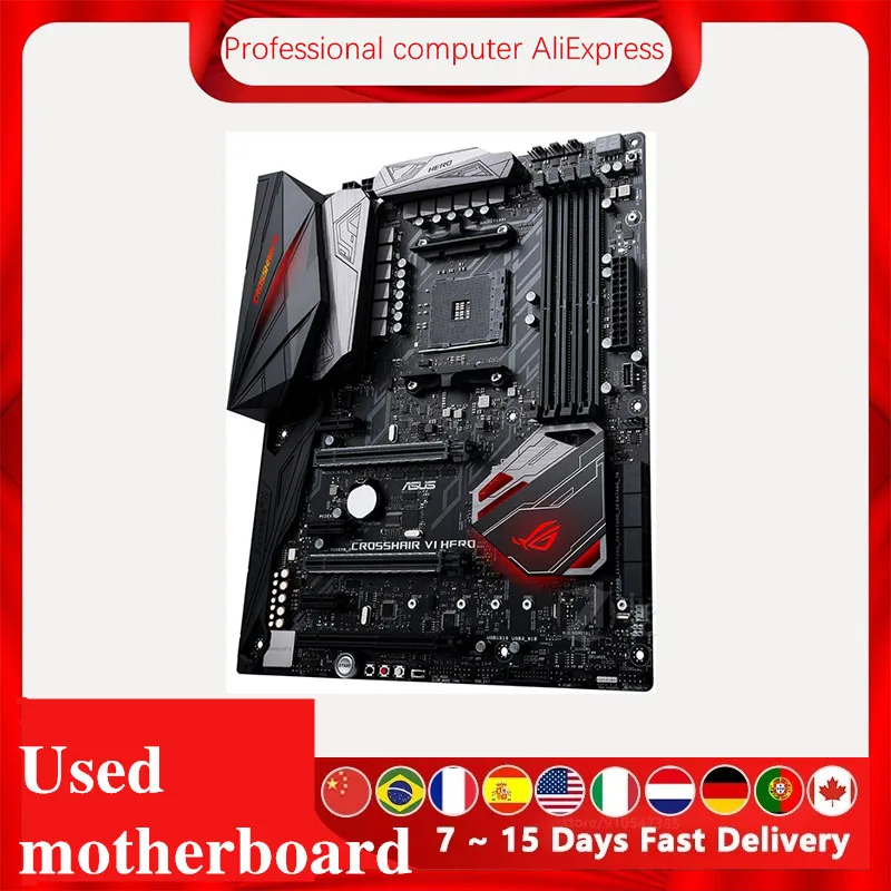 Carte mère ASUS ROG CROSSHAIR VI HERO, composant PC, socket AM4 DDR4, pour ordinateur de bureau AMD Xsuspec, PCI-E 3.0