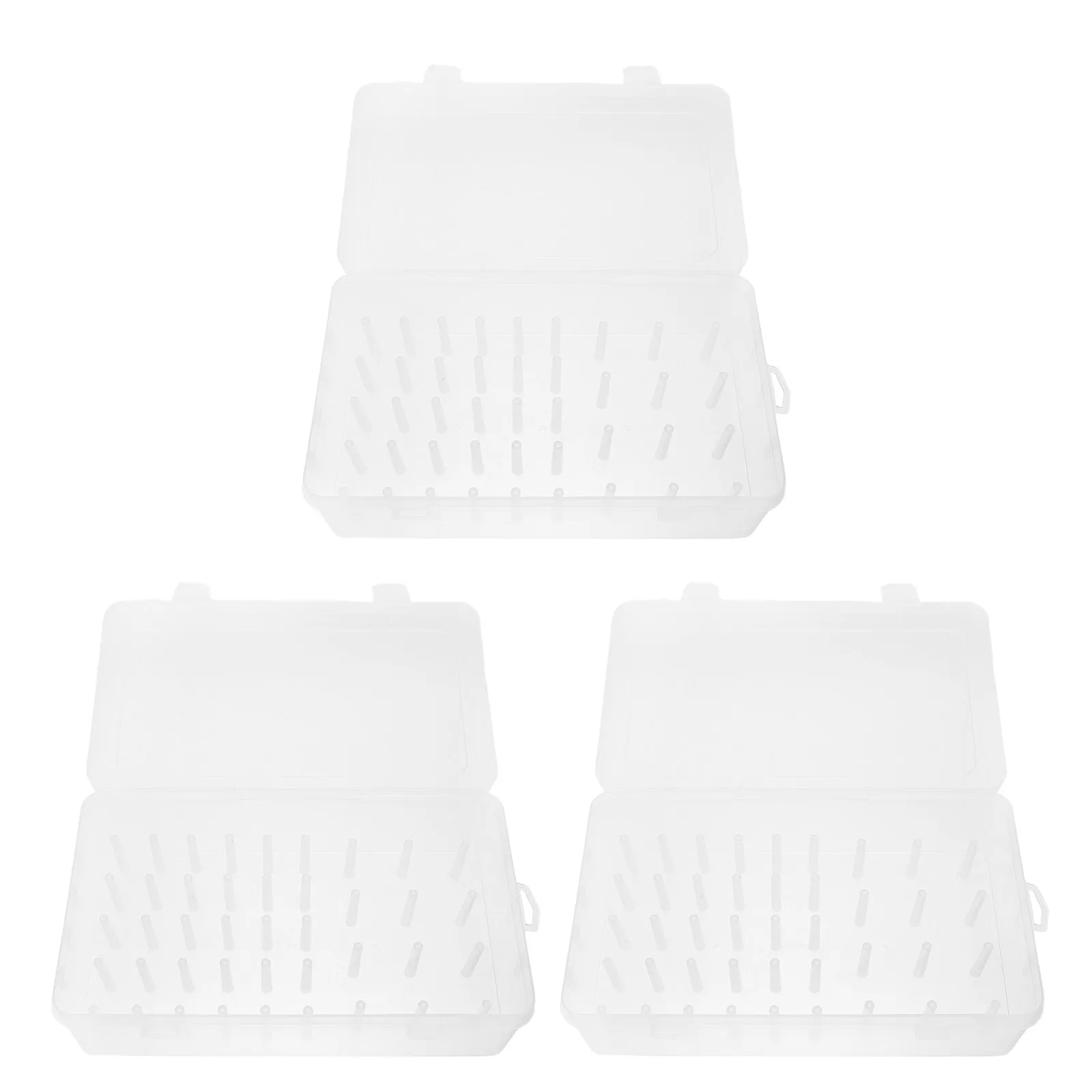 

3Pcs Thread Spool Storage Box Compact Sewing Organizer Transparent Case for Needlework Threads Sewing Storage Organizer Box