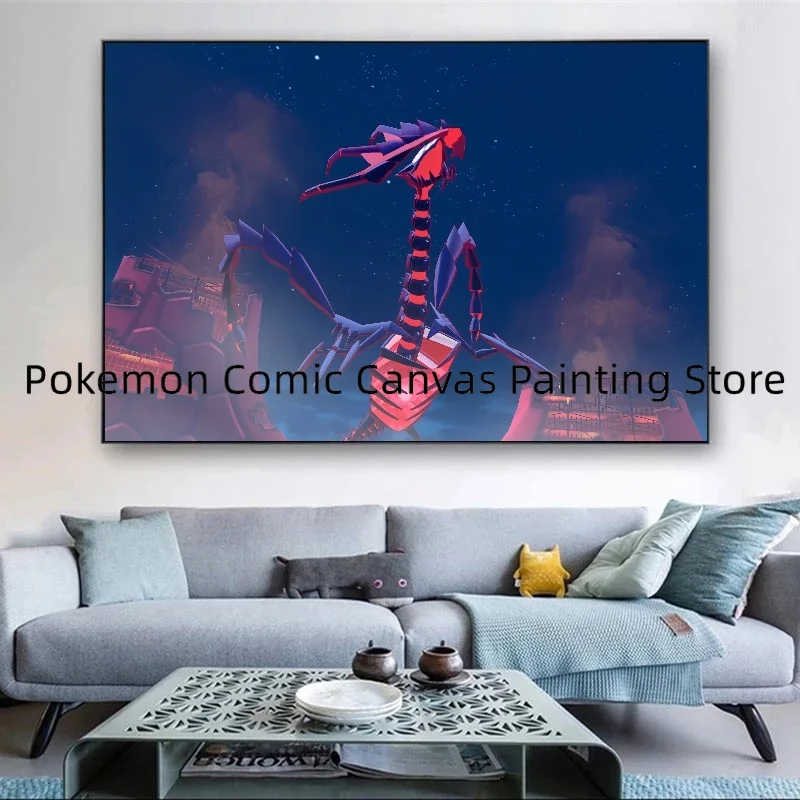 Pegatinas y pósteres de pared de Anime japonés Pokémon, decoración del hogar para dormitorio, regalo de Navidad para niños, obra de arte de alta calidad