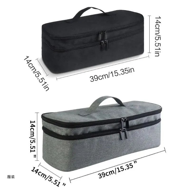 D0UD Zipper Bag Double-layer Universal Hair Dryer Carrying Case Portable