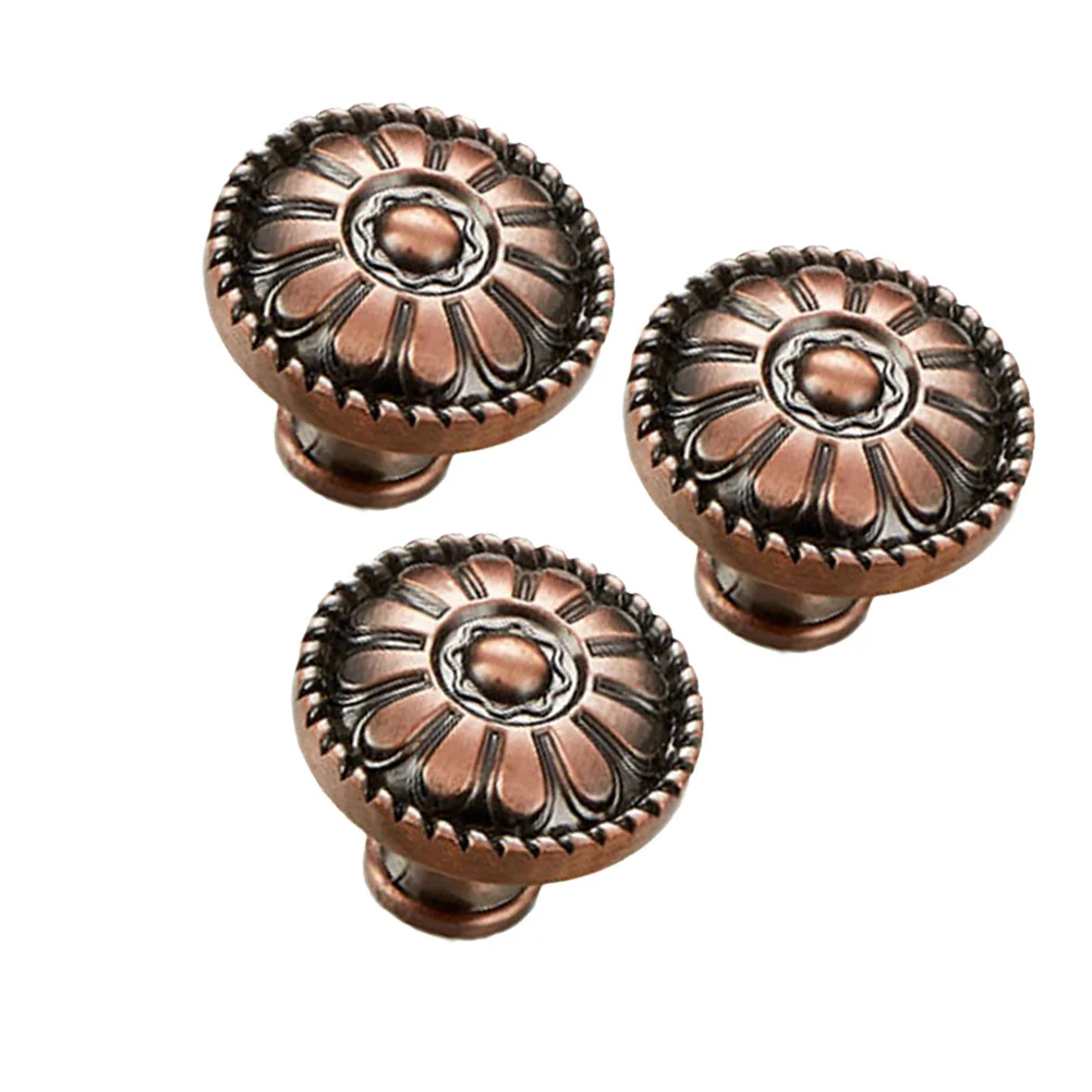 

3Pcs Alloy Cabinet Pull Knob Classical Unique Design for Wardrobe Drawer Bin Chest of Drawers Home Decor 6041