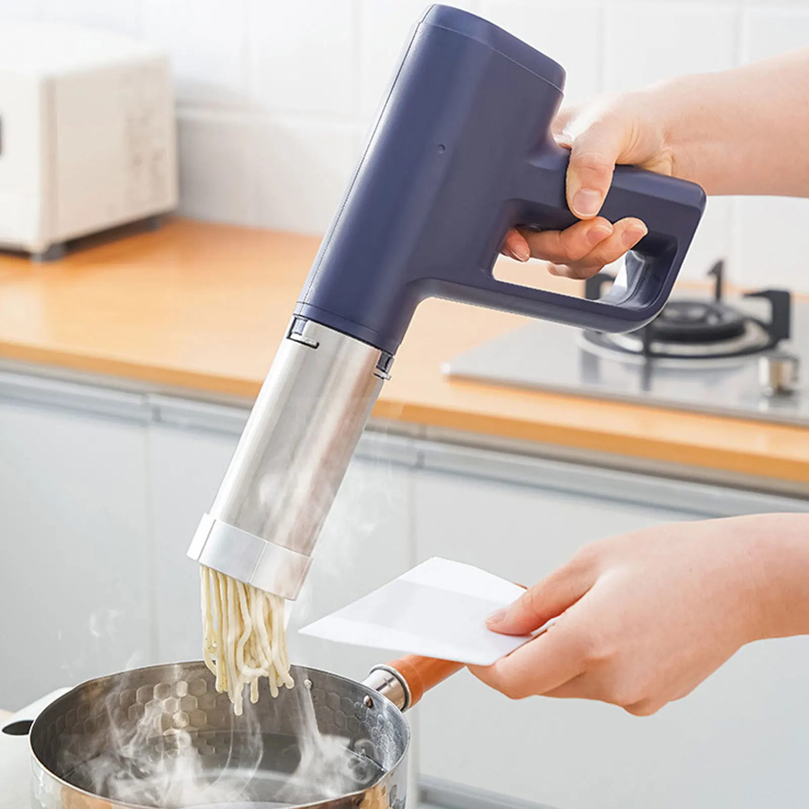 

Электрический пресс для лапши, синий, многофункциональный, портативный, автоматический, беспроводной, перезаряжаемый, ручной, электрический, для приготовления лапши для дома