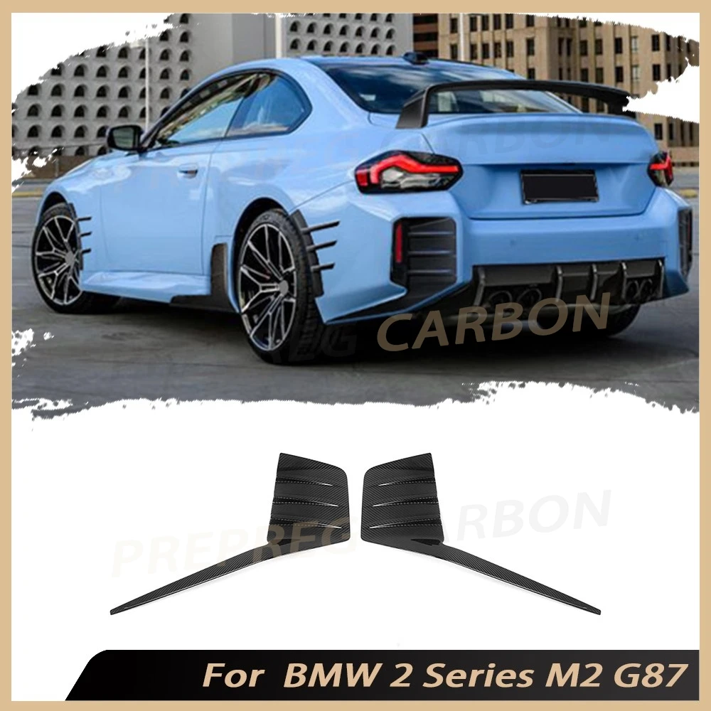 Prepreg Trockencarbon Heckstoßstangen-Splitter für BMW 2er M2 G87 2023+ Nebelscheinwerfer Lüftungsgitter Seitenansatz Lufteinlass Dekoration FRP