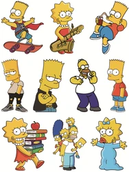 Funny The Simpson self-adhesive thermoadhesive patches DIY children Sewing Decoration Ironing applications