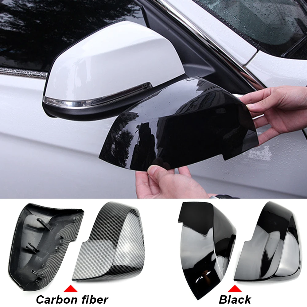 Rearview Mirror Cover Side Wing Rear View Mirror Case Covers Glossy Black For BMW F20 F21 F22 F30 F32 F36 X1 F87 M3