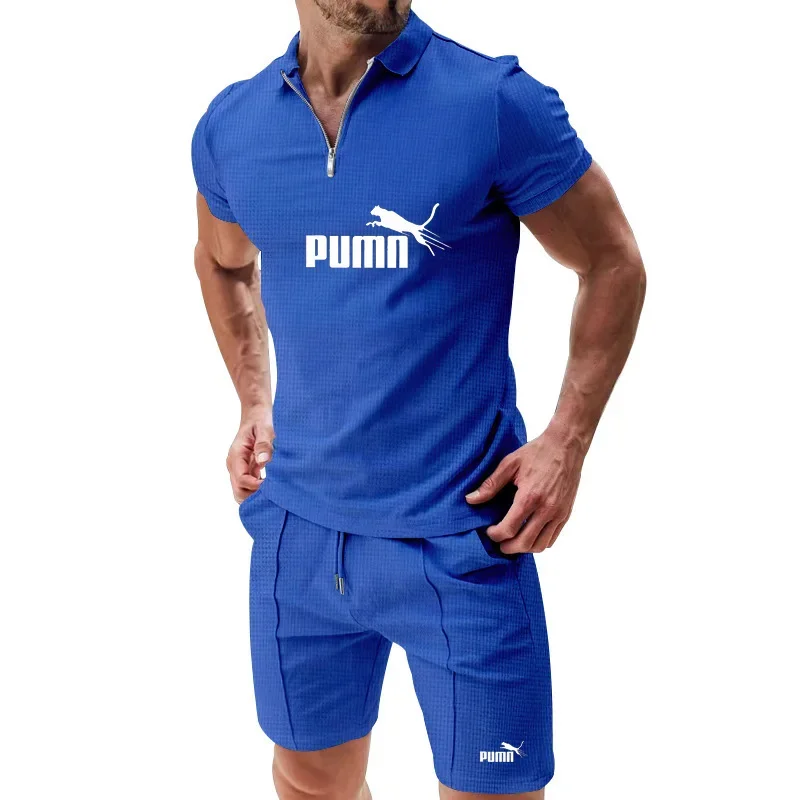 Men's summer short-sleeved T-shirt - Men's quick-drying clothing set - Available in various sizes and colors