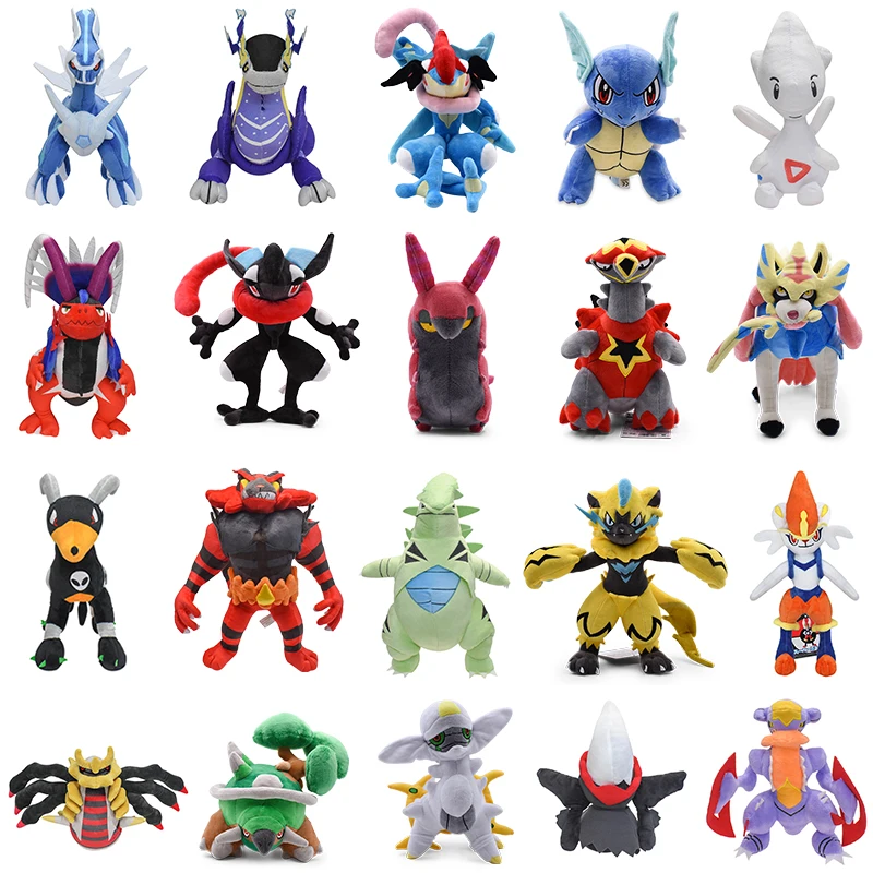 Giratina Dialga Palkia mityczne Pokemon pluszowe zabawki pochodzą z Arceus Legends Miraidon Koraidon Peluche wypchane lalki Boże Narodzenie