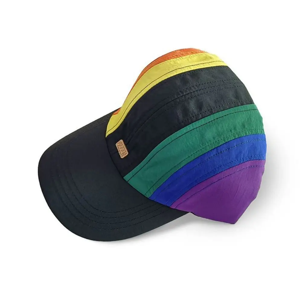 Multiple Color Color Matching Rainbow Baseball Caps Adjustable Drawstring Snapback Cap Casual UV Protection Men Sun Hats Unisex