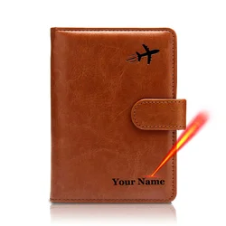 Funda de pasaporte personalizada con nombre o logotipo, soporte de pasaporte personalizado único para la familia, Diseñador