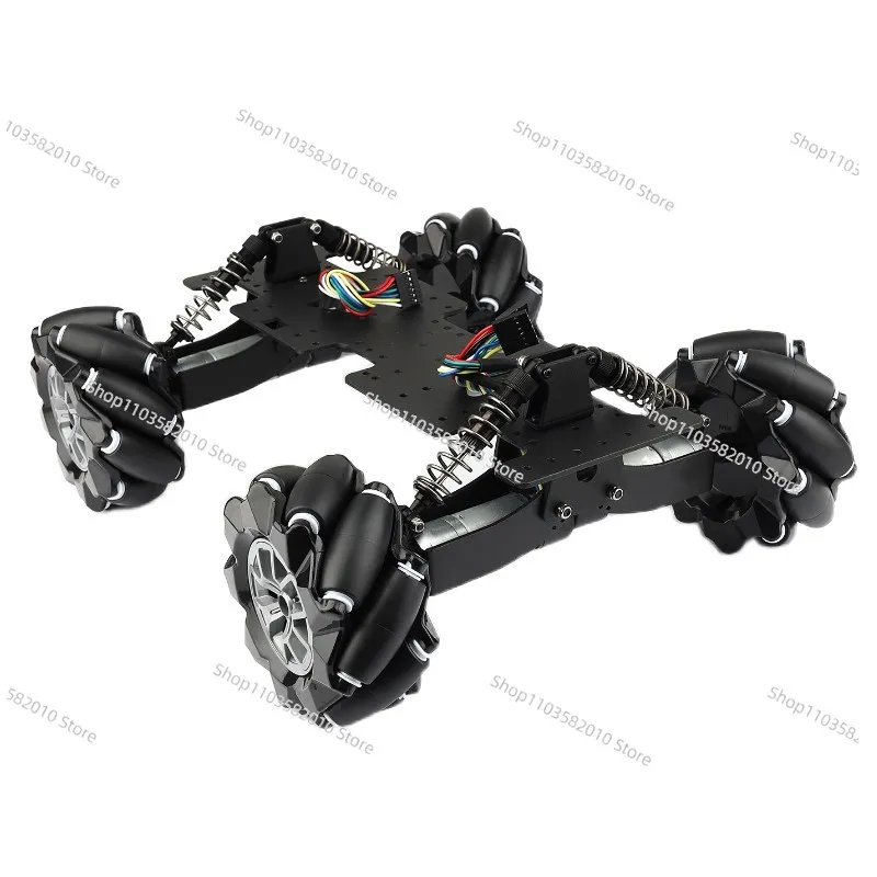 TZT W100 Robot Car Omnidirectional Mecanum Wheel Robot Car Chassis Kit for Arduino Adjustable Suspension Unassembled