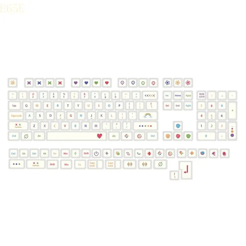 

E65E 137 Keys Keycap PBT XDA Crayon Theme Dye-sub Mechanical Keycaps For 61/63/64/68/75/84/87/98/104/108 for Key