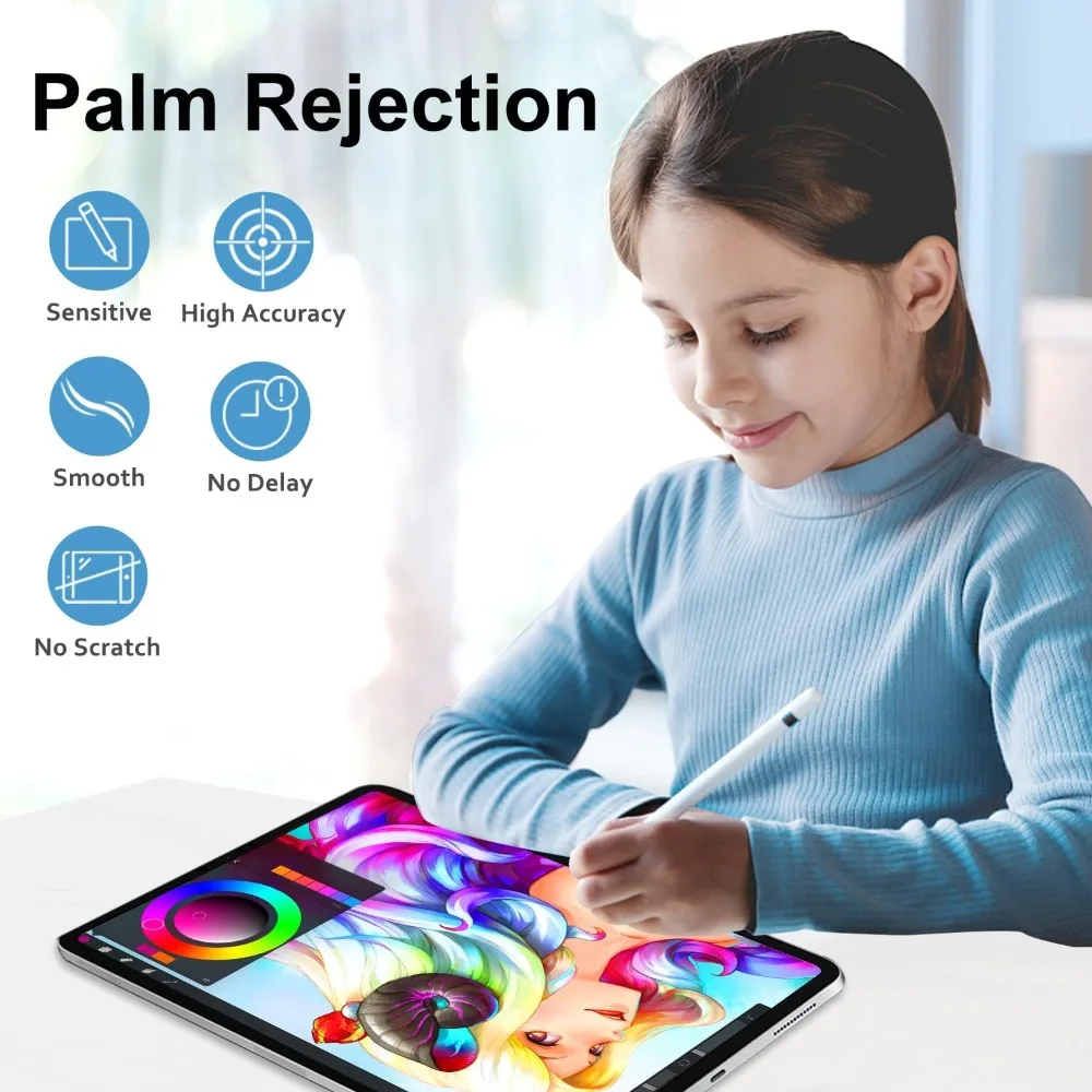 

For iPad Pro 13 11 M4 M3 M2 A16 11th Air 6 5 10th 9th Stylus Pen For iPad Pencil With Palm Rejection Tilt Sensitivity Touch Pens