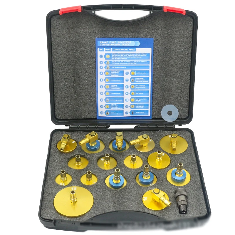 

17 Pieces Of Automotive Brake Oil Replacement Special Connector Brake Fluid Switch Complete Set Of Connector Auto Repair Tools