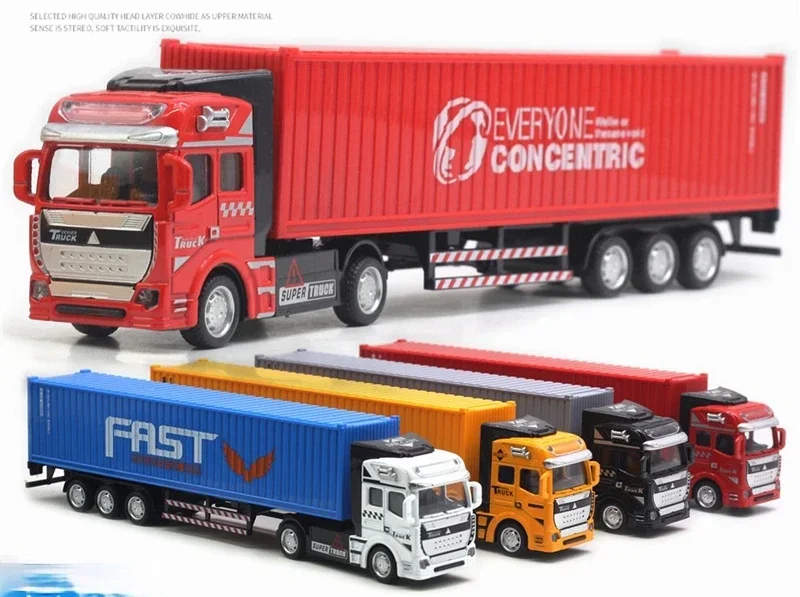 1/48 Big Size Container Truck Removable Windup Toy Children Gift