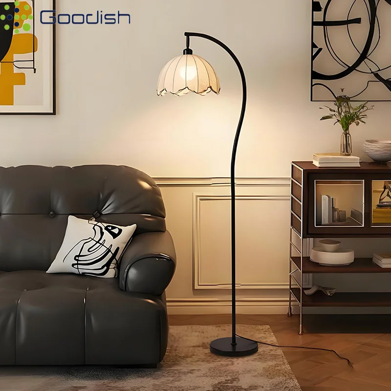 Janpanese Wabi-sabi Retro Curved streetlights Standing LED Floor Lamps Table Desk Plated for Bedroom Home Decoration Chandelier
