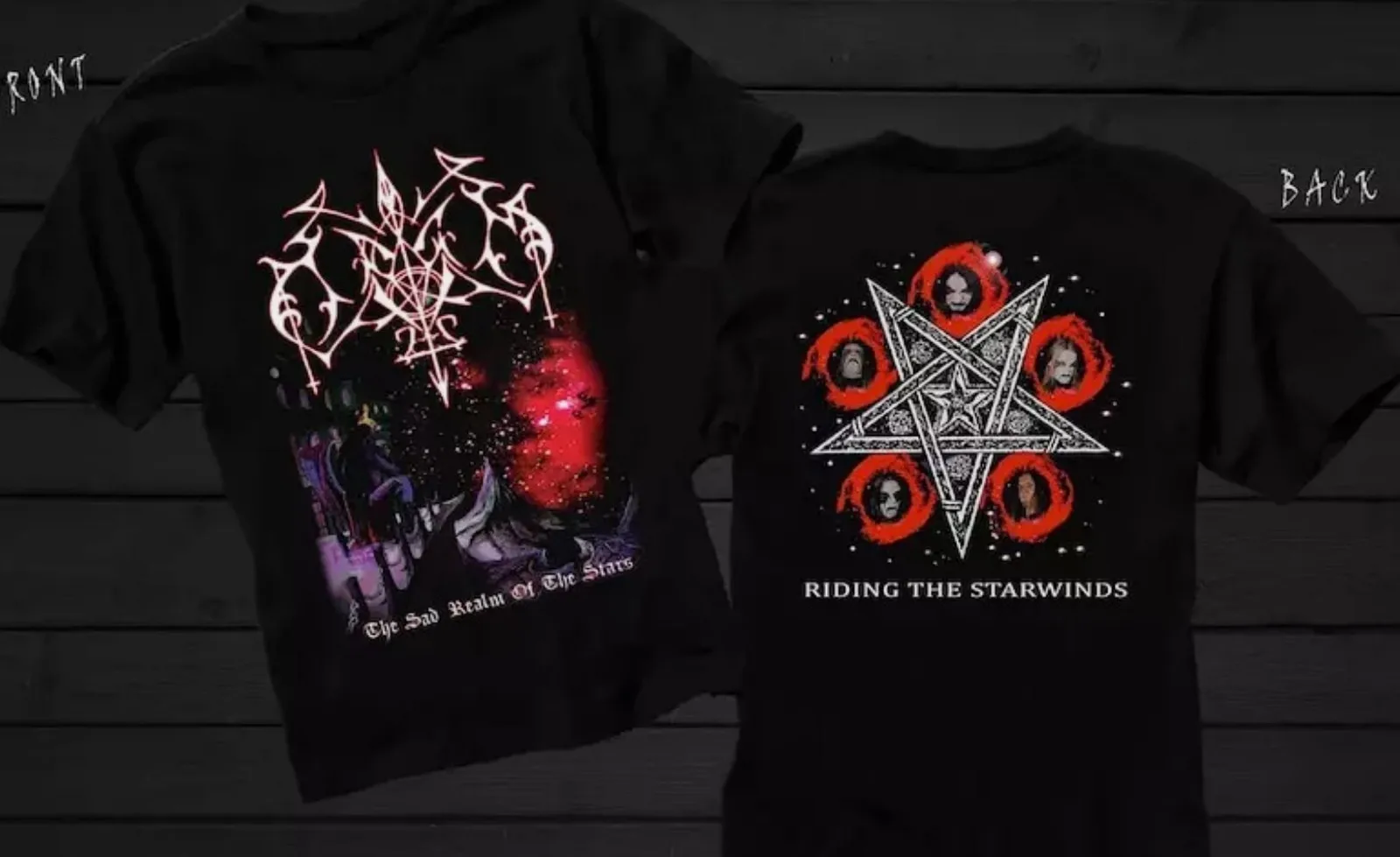 New Dtg printed T-shirt - ODIUM-The Sad Realm of the Stars - Riding the Starwind