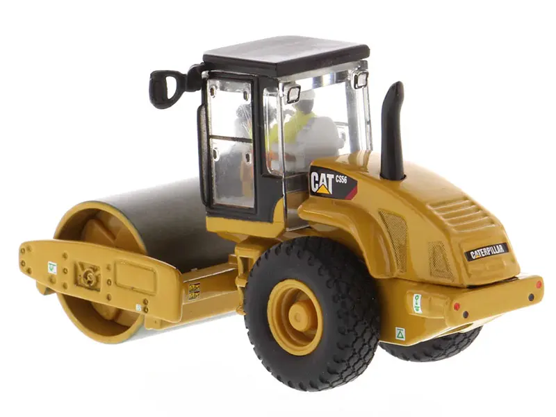 DM  1 87 Cat CS56 Smooth Drum Vibratory Soil Compactor HO Scale by DM Diecast Master #85246